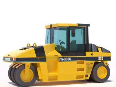 Cat PS300C Pneumatic Asphalt Paver 3D model