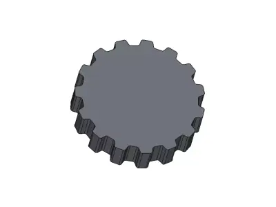 Timing Gear T Low-poly 3D model