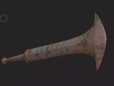 African Sword Free low-poly 3D model