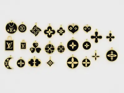  collection symbol 25 part big and small 3D print model