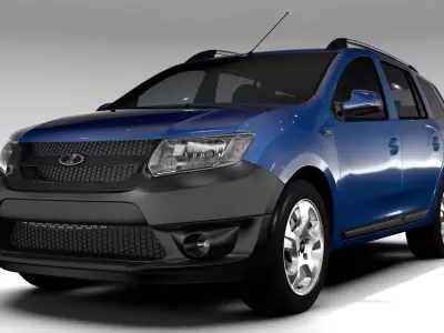 Lada Largus 2016 3D model