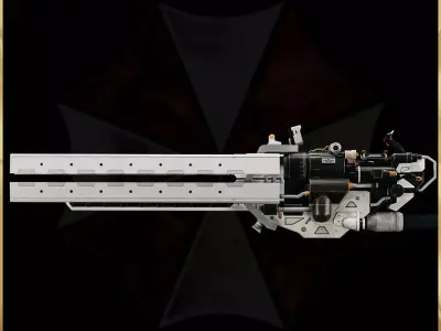 Resident Evil Rail Gun - 3D ASSET - Game Ready - 3D Art Low-poly 3D model