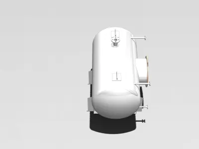 Horizontal Pressure Vessel Design 3D model