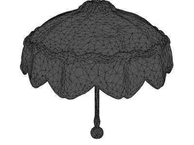 Elegant Victorian Parasol 3D Model Low-poly 3D model