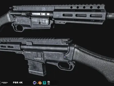 SCR RAIDER PISTOL Low-poly 3D model