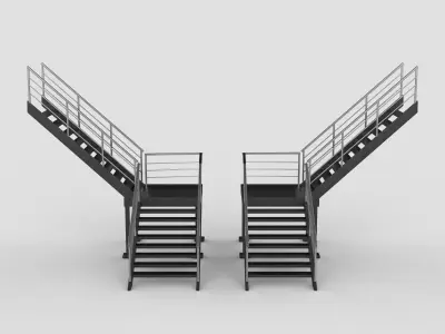 Mild Steel Stairs 3D model