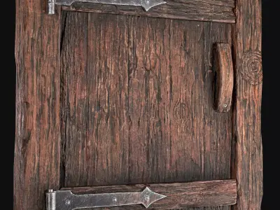 Medieval Door Low-poly 3D model purchase