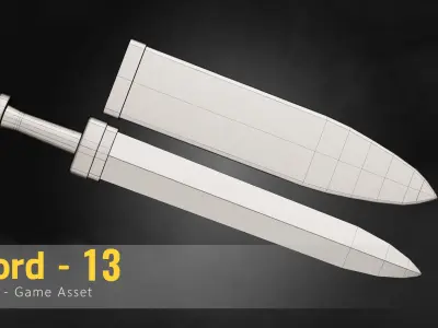 Sword-13 Low-poly 3D model