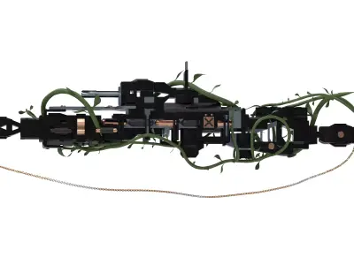 Firearms Fantasy  Firearms with chains and straps 3D model