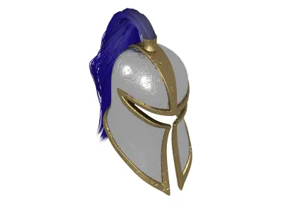 Helmet with tail Low-poly 3D model