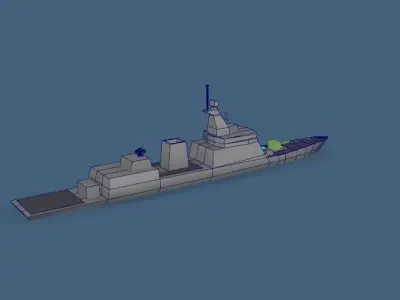 Frigate Jose Rizal Class Low-poly 3D model