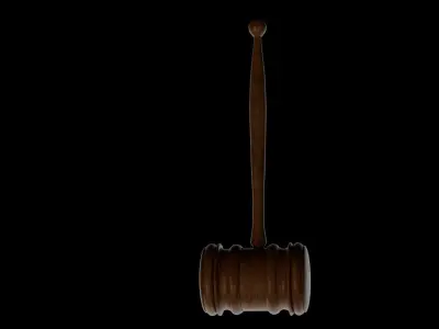 Hammer wooden gavel Free 3D model