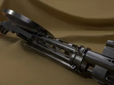 DP-28 machine gun Low-poly 3D model