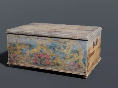 Old Chest Low-poly 3D model buy