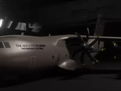 Military Airbus A400M 3D model