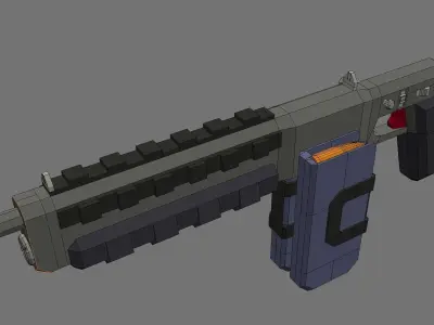 Rifle01 v01c Low-poly 3D model