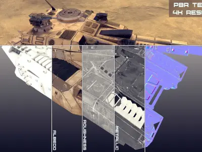 Tempest Hover Tank Low-poly 3D model