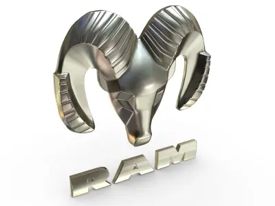 ram logo 3D model from CGTrader