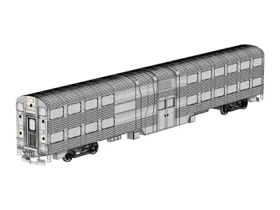 Metra Chicago train 3D model