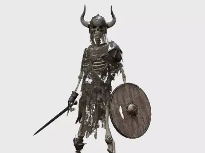 Undead Warrior Low-poly 3D model purchase