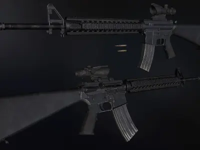 M16 A4 Low-poly 3D model