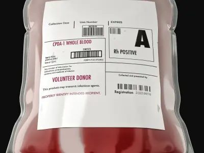 Blood Bag Hospital Low-poly 3D model