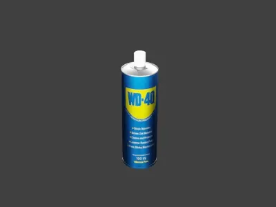 WD 40 spray can Low-poly 3D model