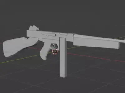 M1928 Thompson SMG Low-poly 3D model