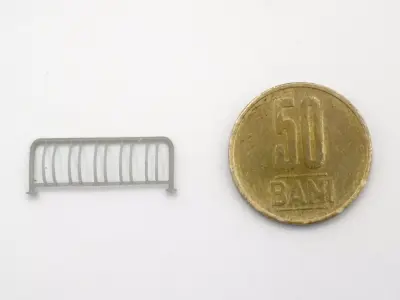 HO Set of 3 parking space barrier 2  3D print model