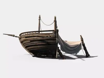 Shipwreck camp 3D model 3D model