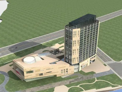 Museum Building 3D model 11