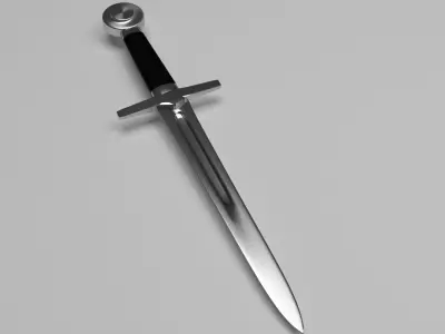 Crusader Dagger Low-poly 3D model
