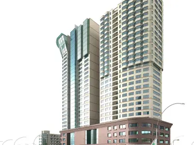 Hotel Building 3D model 94