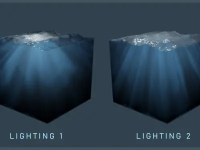 Deep Ocean Environment Low-poly 3D model