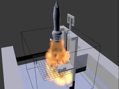 Missile launch Free low-poly 3D model