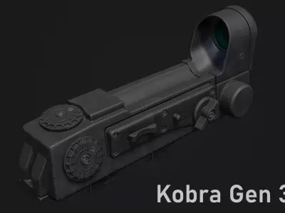 Kobra Gen 3 - Red Dot Sight - PBR Low-poly 3D model