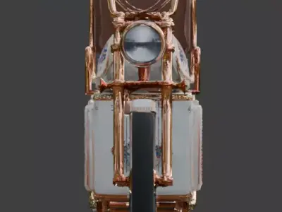 Luxury Jeweled Mexican Talavera Cruiser Motorcycle Low-poly 3D model purchase