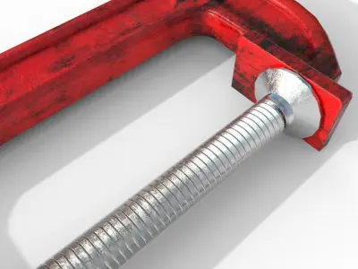 old G-Clamp PBR  Low-poly 3D model