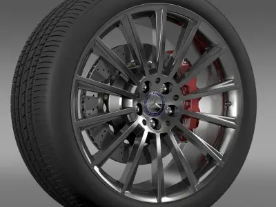 AMG Mercedes Benz S 350 wheel 3D model