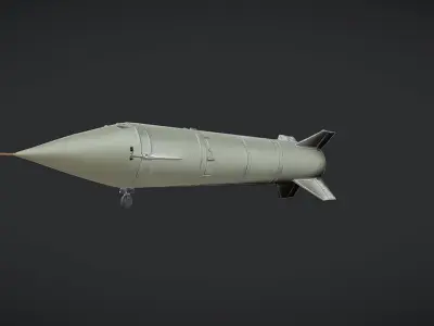 military rocket or missile 3D model