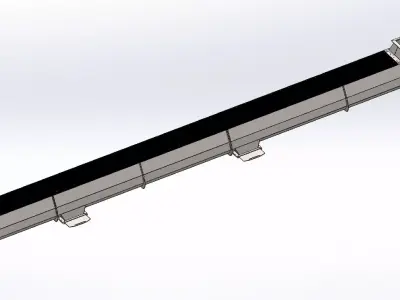 diameter 450mm x length 10000mm screw conveyor 3D model
