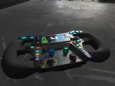 Racing steering wheel 3D model by dazhurgen