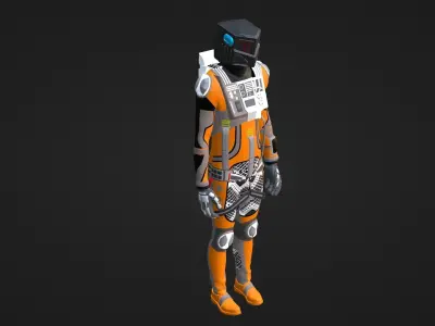 Robot Soldier - Assault Soldier Low-poly 3D model 30