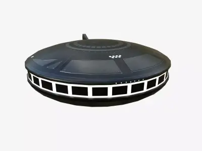 Alien Spaceship UFO A03 Dark Metal - Sci Fi Spacecraft Design Low-poly 3D model