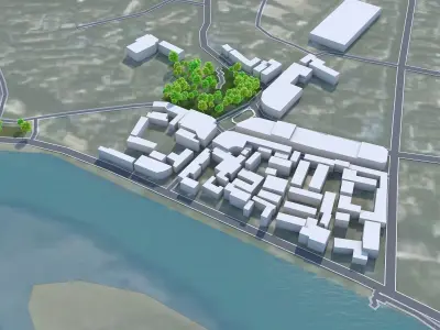 Leshan Sichuan China 40km Free low-poly 3D model