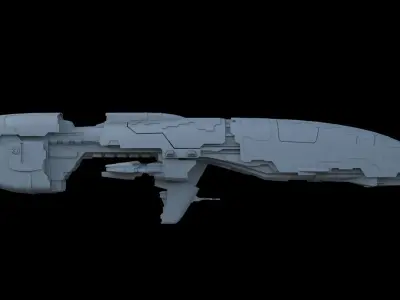 Sci Fi Transport Ship 3D model
