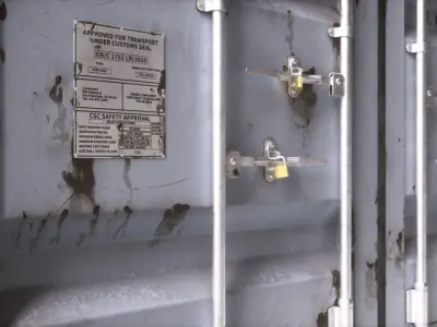 40 ft Shipping Containers Low-poly 3D model