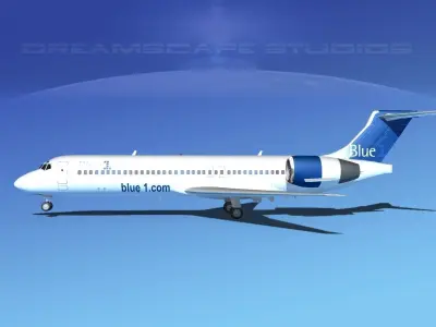 Boeing 717-200 Blue 1 3D model