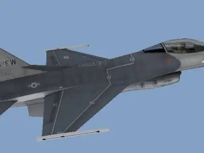 F-16C Fighting Falcon USAF Low-poly 3D model