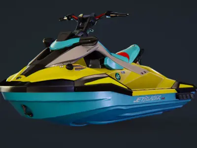 Jet Ski - JetBlazer Pro PWC Low poly Low-poly 3D model